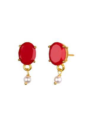 red metal drop earring - 16807469 - Standard Image - 2