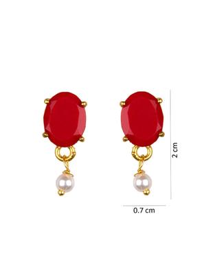 red metal drop earring - 16807469 - Standard Image - 3
