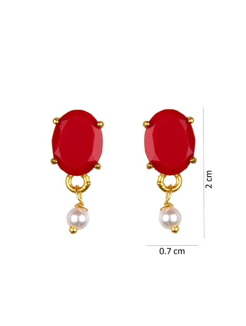 red metal drop earring - 16807469 - Zoom Image - 3