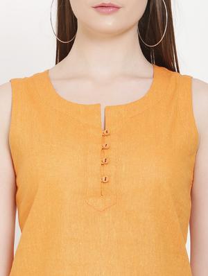 notch neck solid top - 16808099 - Standard Image - 5