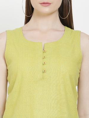 notch neck solid top - 16808100 - Standard Image - 5