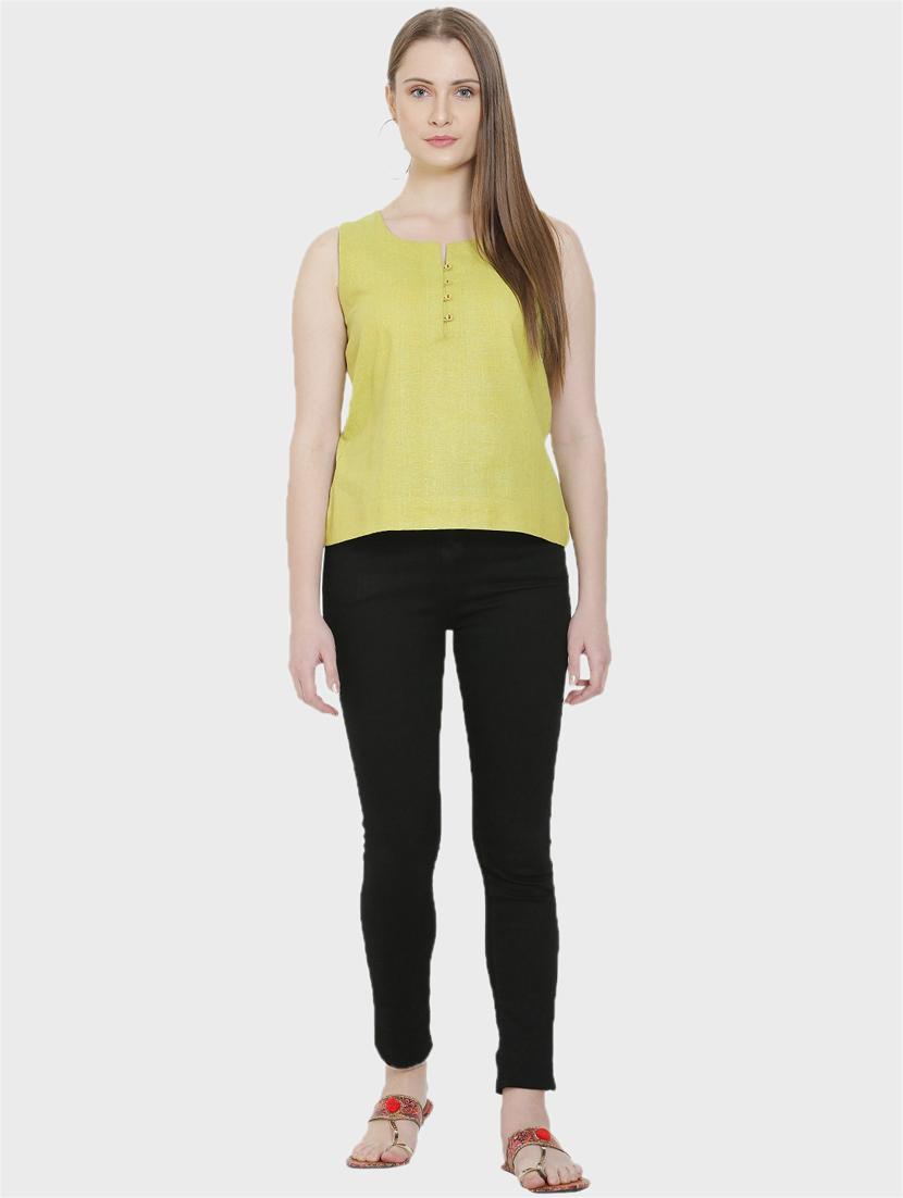 notch neck solid top - 16808100 - Zoom Image - 4