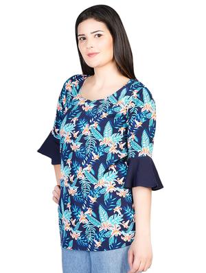 bell sleeved floral top - 16808565 - Standard Image - 2