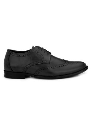 black leatherette lace-up derbys - 16808970 - Standard Image - 2
