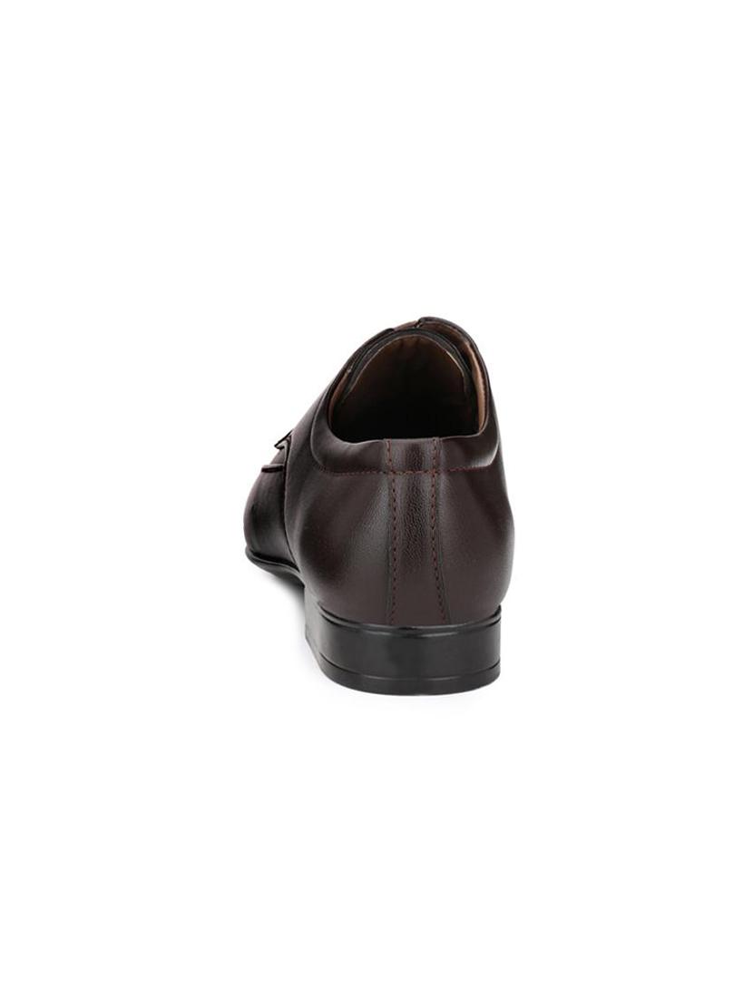 brown leatherette lace-up derbys - 16808976 - Zoom Image - 3