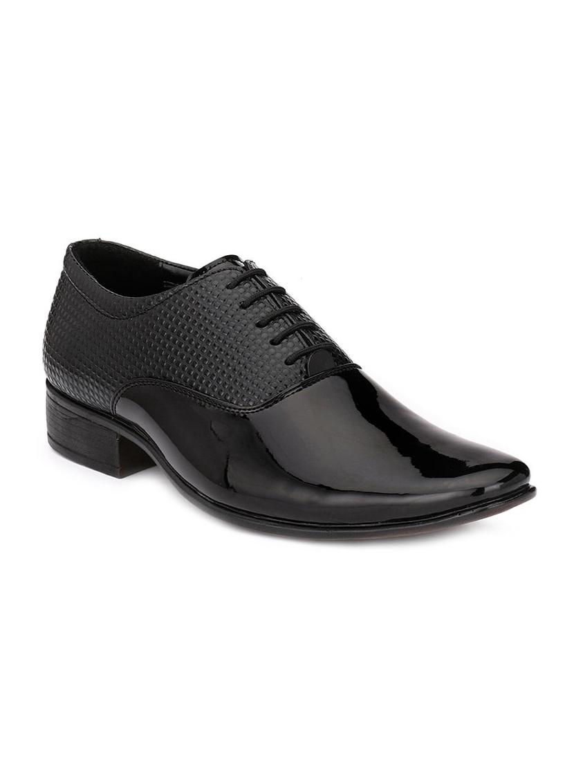 black patent leather lace-up oxfords - 16808982 - Zoom Image - 1