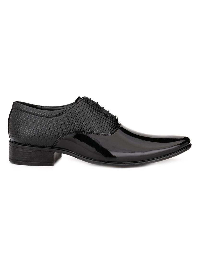 black patent leather lace-up oxfords - 16808982 - Zoom Image - 2