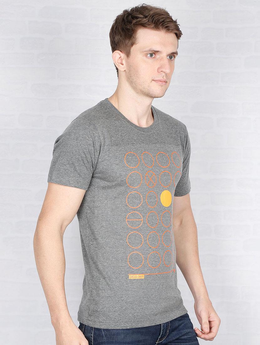 grey chest print t-shirt - 16809048 - Zoom Image - 1