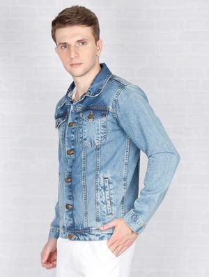 blue washed denim jacket - 16809391 - Standard Image - 3