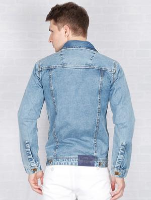 blue washed denim jacket - 16809391 - Standard Image - 4
