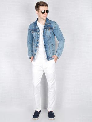 blue washed denim jacket - 16809391 - Standard Image - 5