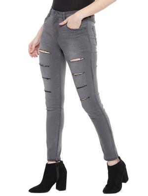 high rise distressed skinny fit jeans - 16809545 - Standard Image - 2