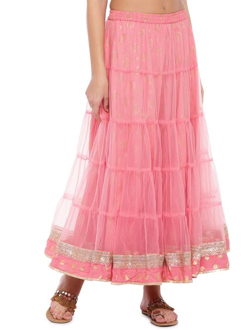 printed flared skirt - 16809573 - Standard Image - 1