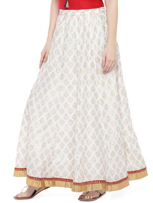 printed flared skirt - 16809576 - Standard Image - 2