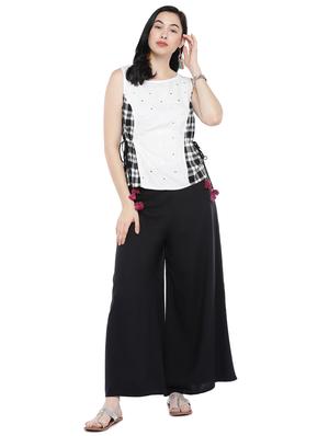 mirror work drawstring waist top - 16809587 - Standard Image - 4