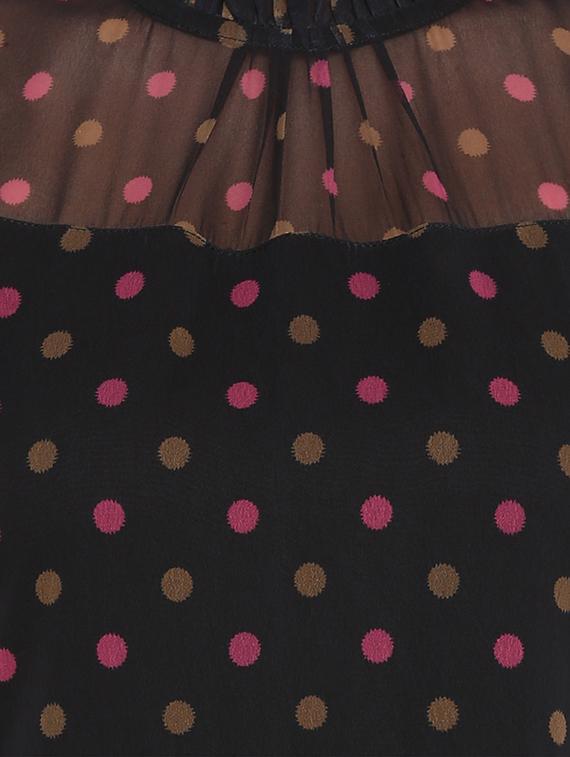 polka dots flared kurta - 16809712 - Zoom Image - 4
