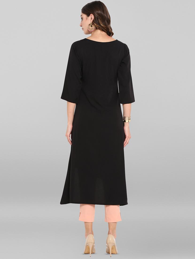 floral asymmetric kurta - 16809713 - Zoom Image - 3