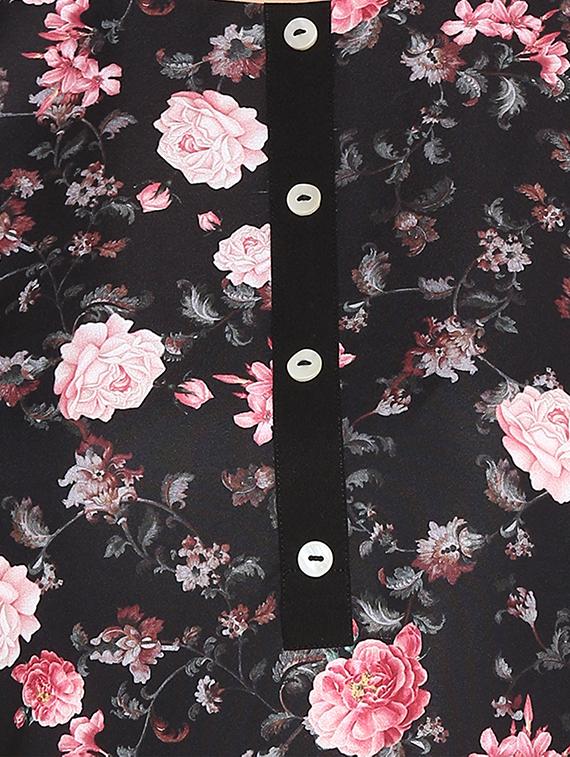 floral asymmetric kurta - 16809713 - Zoom Image - 4