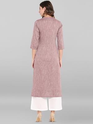 solid straight kurta - 16809715 - Standard Image - 3