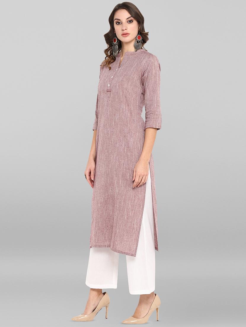 solid straight kurta - 16809715 - Zoom Image - 2