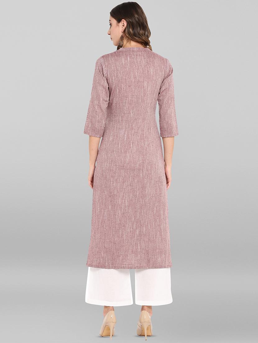 solid straight kurta - 16809715 - Zoom Image - 3