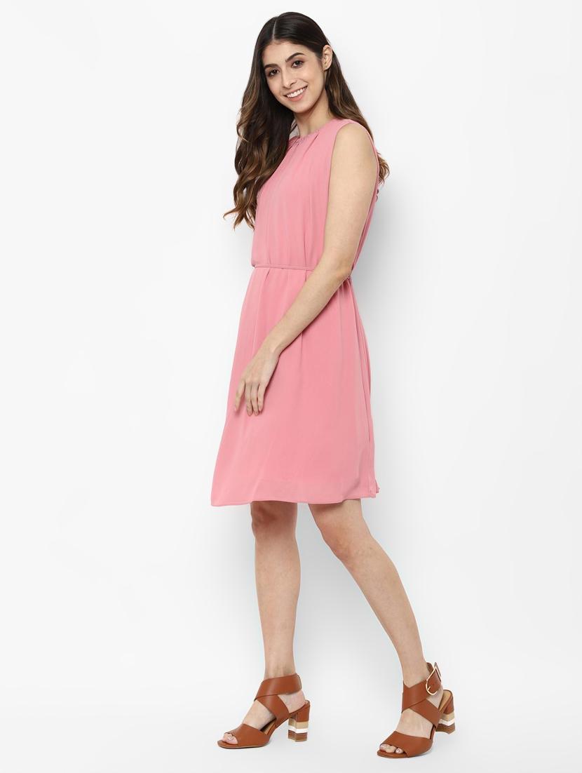 tie back gathered a-line dress - 16809820 - Zoom Image - 2