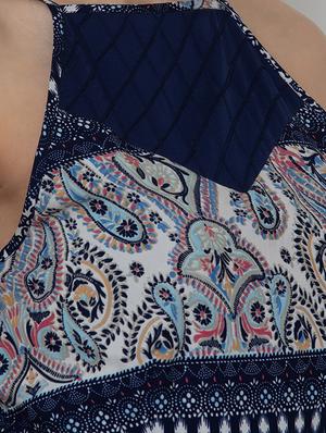 cami neck printed a-line dress - 16810019 - Standard Image - 4
