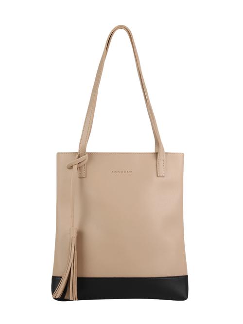 beige leatherette regular tote - 16810353 - Standard Image - 1