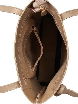 beige leatherette regular tote - 16810353 - Standard Image - 3