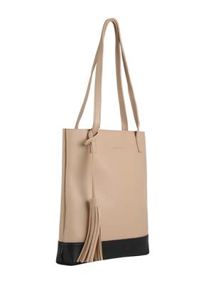 beige leatherette regular tote - 16810353 - Standard Image - 5
