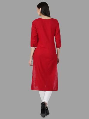 embroidered straight kurta - 16810423 - Standard Image - 4