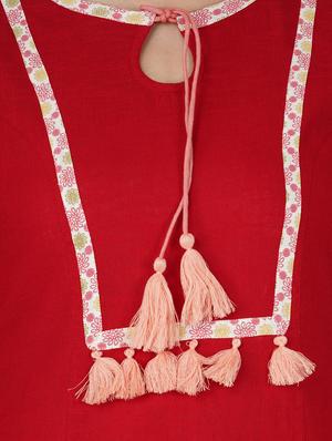 embroidered straight kurta - 16810423 - Standard Image - 5