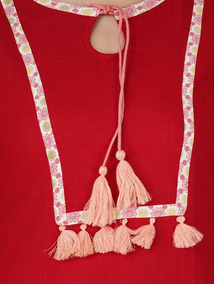 embroidered straight kurta - 16810423 - Zoom Image - 5