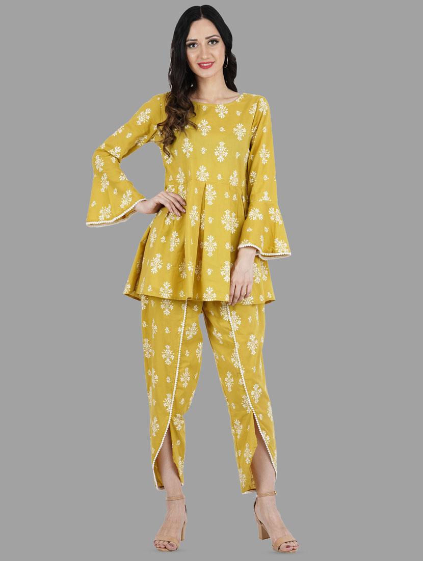 floral kurta dhoti set - 16810435 - Zoom Image - 1