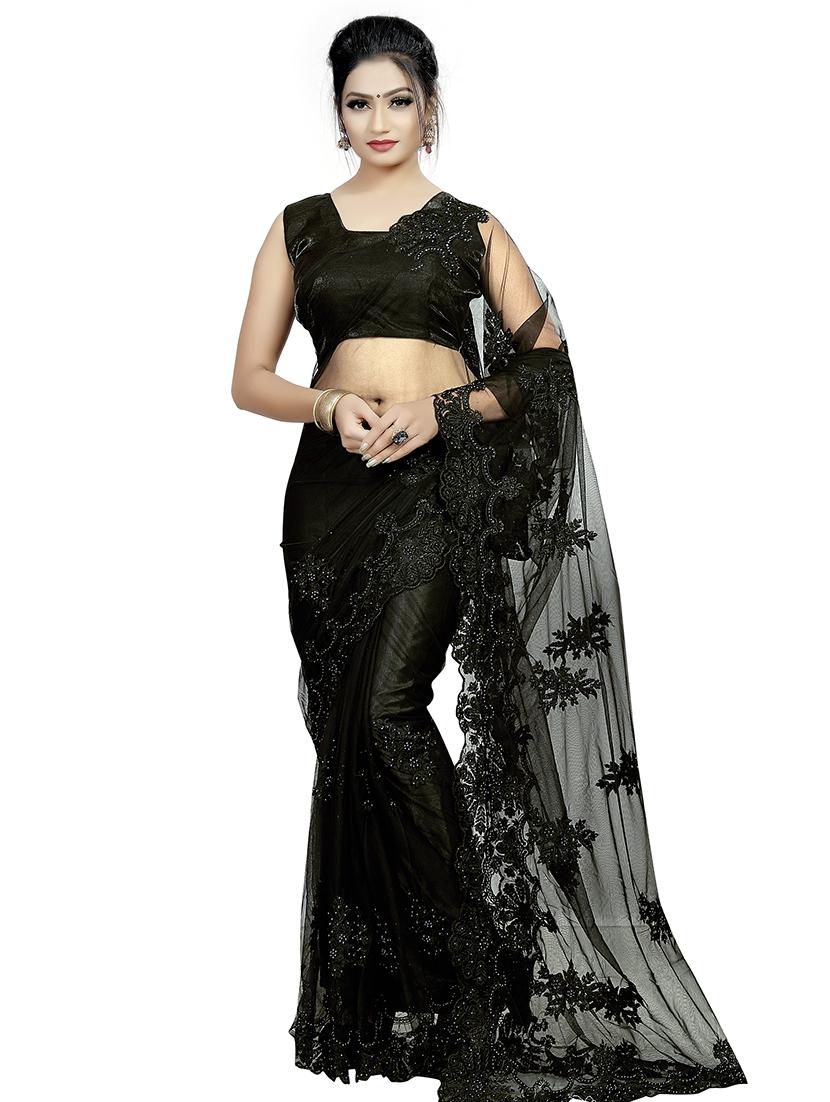 tonal embroidered saree with blouse - 16810883 - Zoom Image - 1