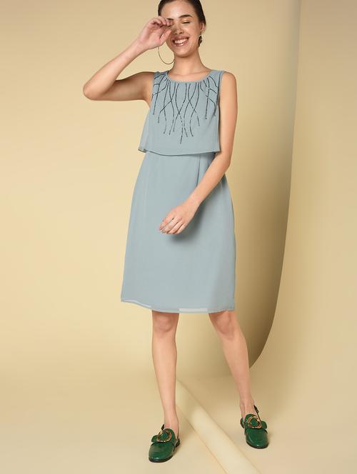 embellish detail a-line dress - 16810924 - Standard Image - 1