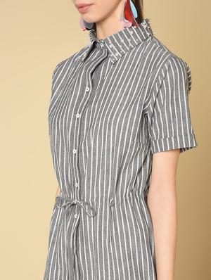 drawstring waist a-line dress - 16810930 - Standard Image - 5