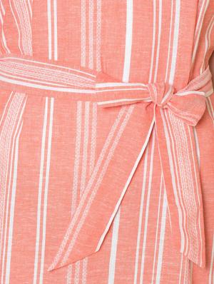 tie front striped a-line dress - 16810932 - Standard Image - 5