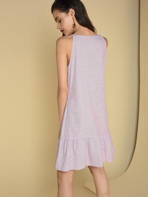 embellish cami neck striped a-line dress - 16810933 - Standard Image - 4