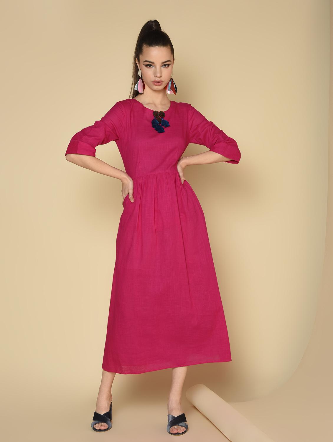 tassel detail maxi dress - 16810942 - Zoom Image - 2