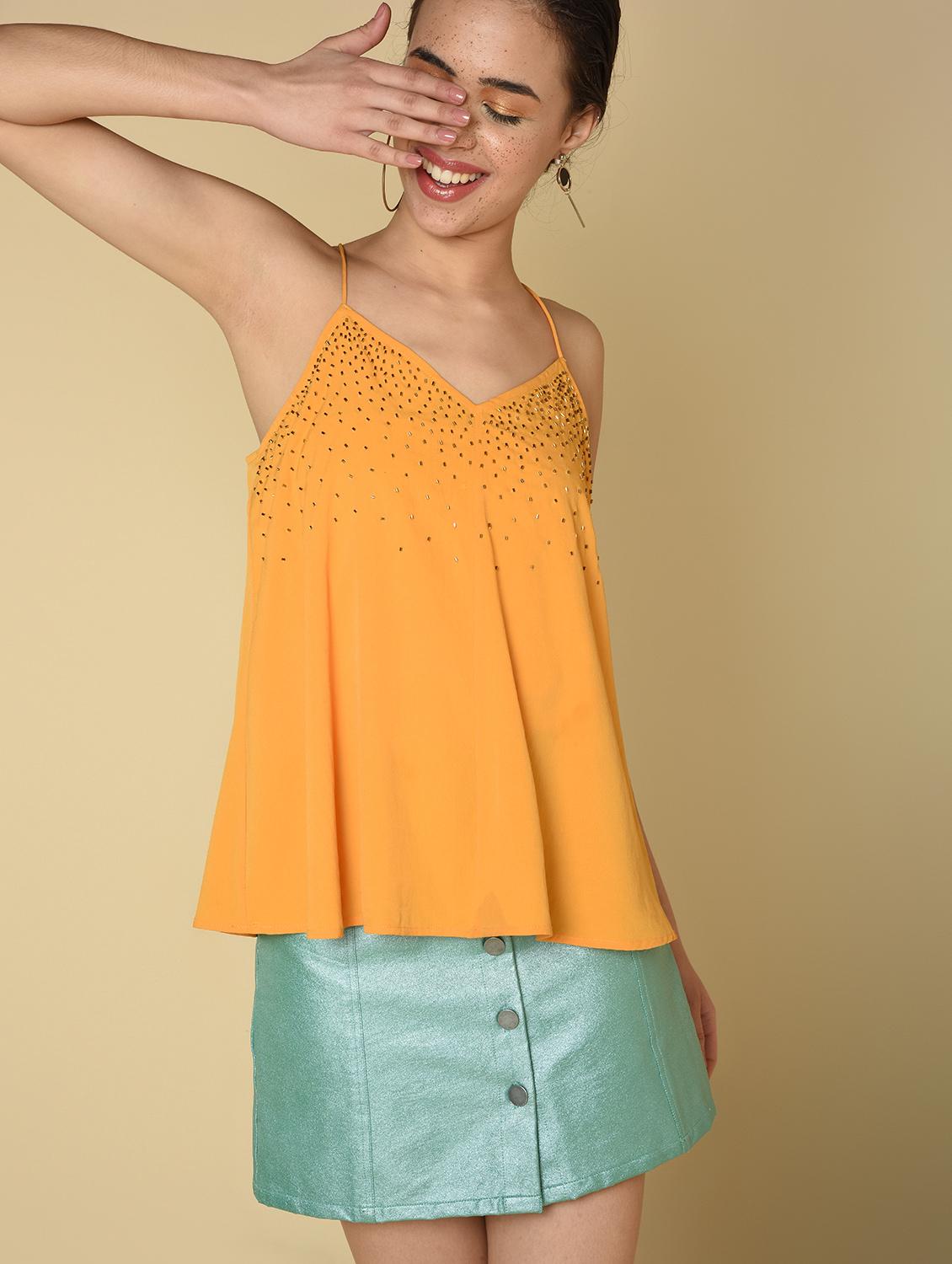 cami neck embellished top - 16810948 - Zoom Image - 2