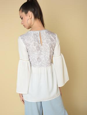 bell sleeves embroidered top - 16810951 - Standard Image - 4