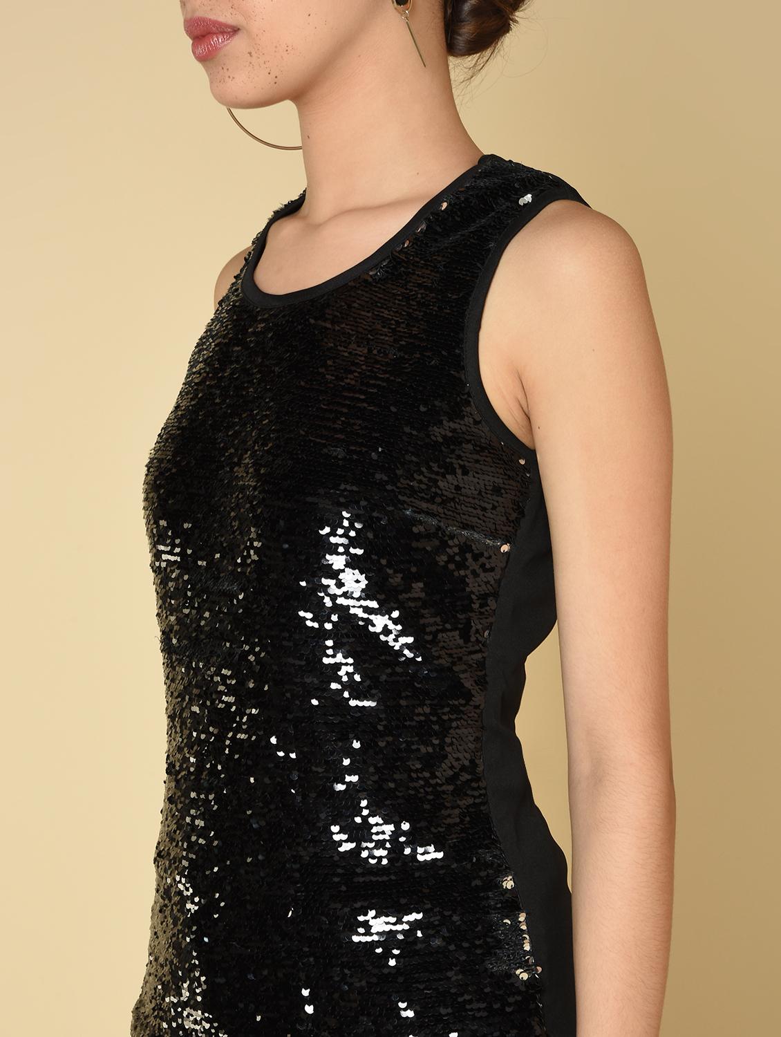 round neck sequined top - 16810954 - Zoom Image - 5