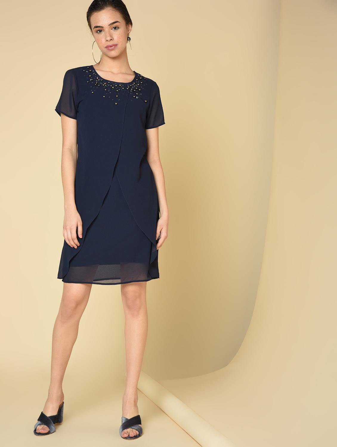 pearl embellished a-line dress - 16810970 - Zoom Image - 2