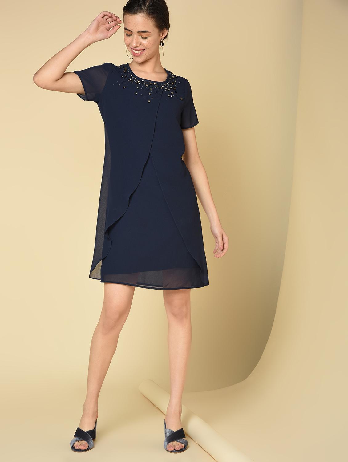 pearl embellished a-line dress - 16810970 - Zoom Image - 3