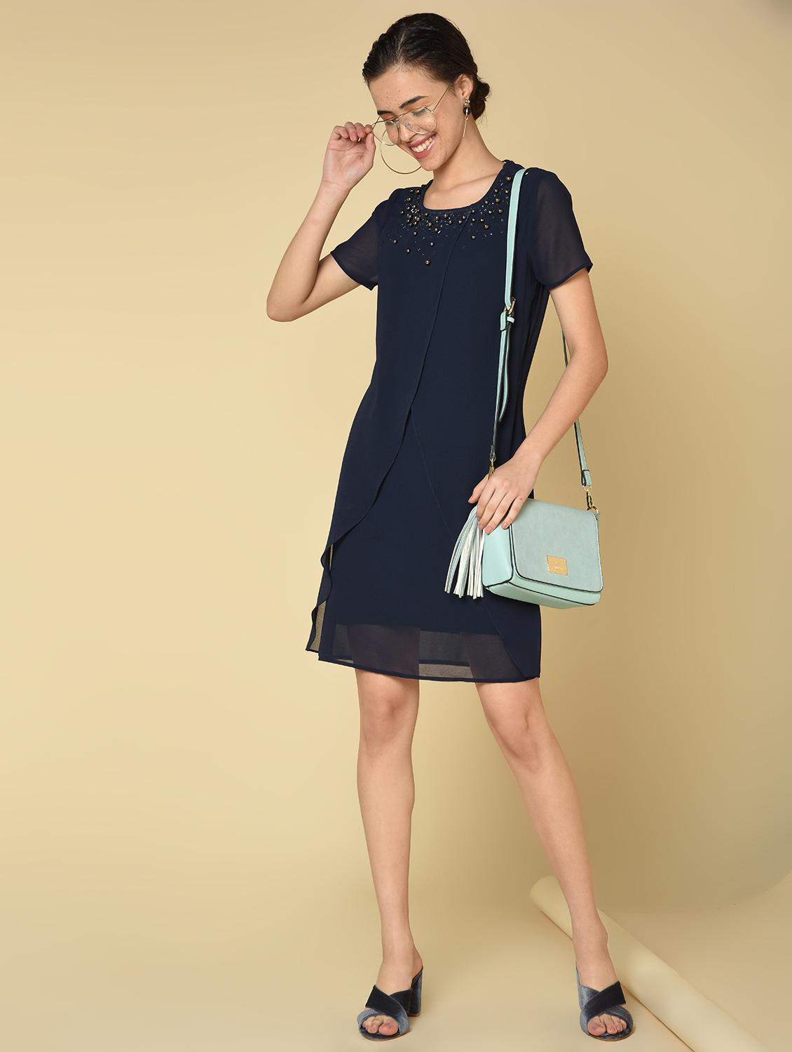 pearl embellished a-line dress - 16810970 - Zoom Image - 5