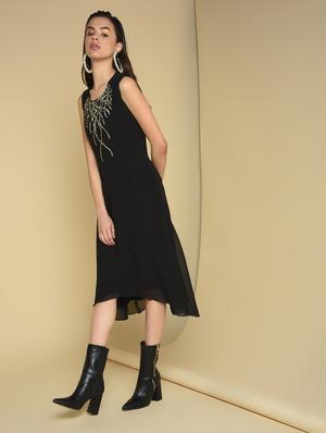embellish detail asymmetric dress - 16810971 - Standard Image - 3