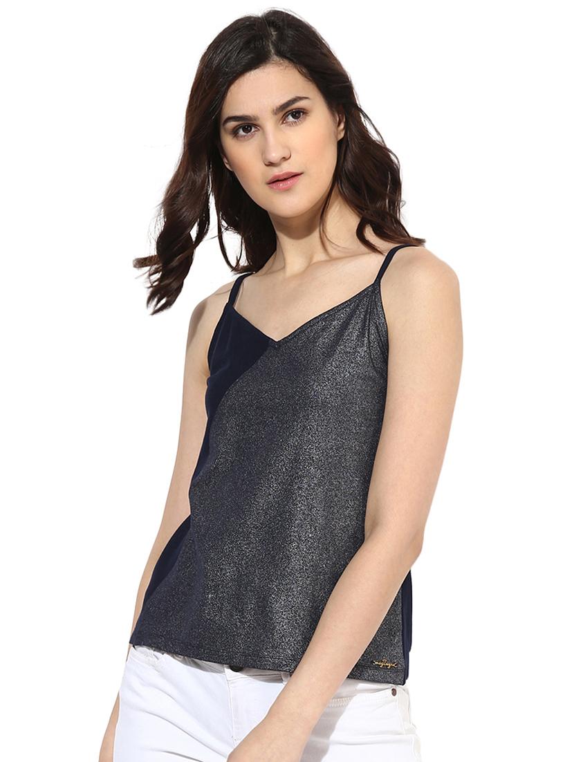 cami neck metallic top - 16811169 - Zoom Image - 1