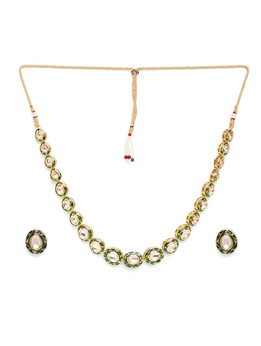 green gold metal short necklace - 16811612 - Zoom Image - 2