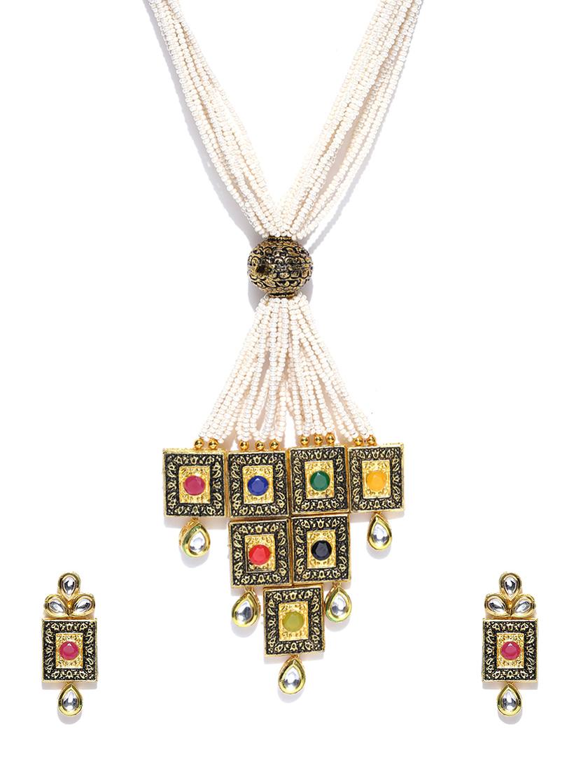 yellow gold plated short necklace - 16811619 - Zoom Image - 2